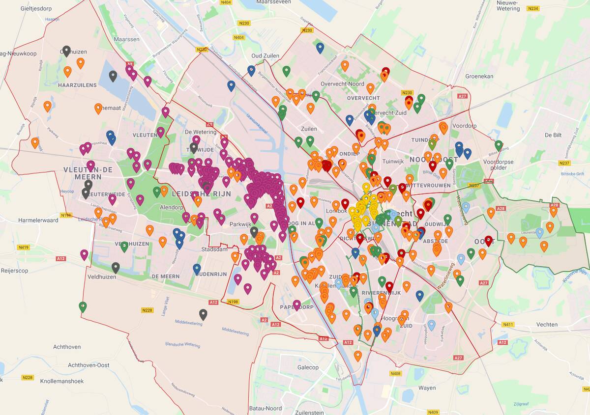 Overzicht met werkzaamheden in Utrecht