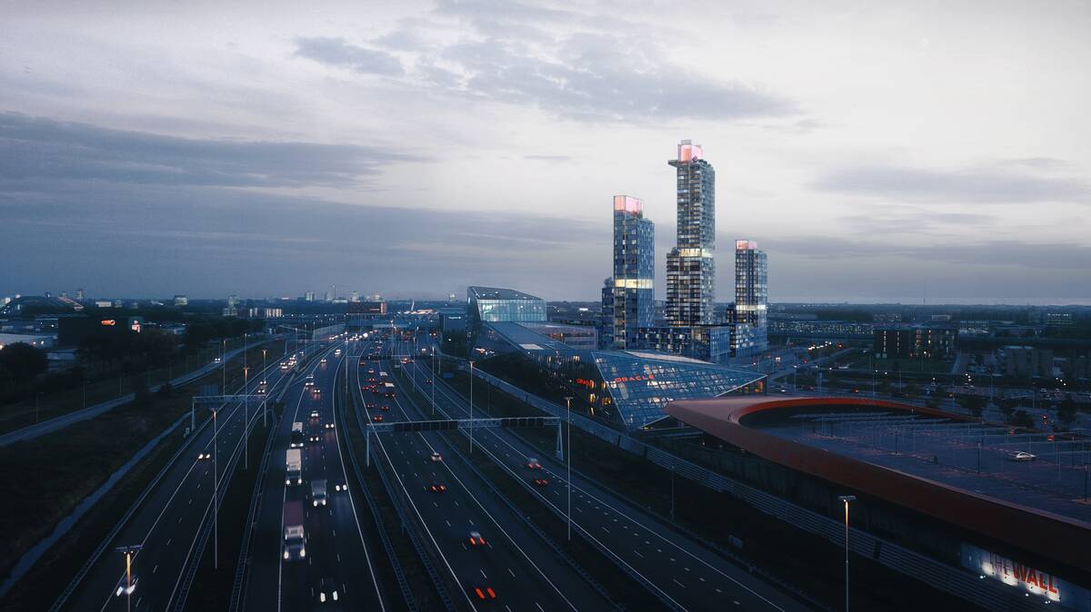 Hoogbouw MARK van bovenaf bekeken