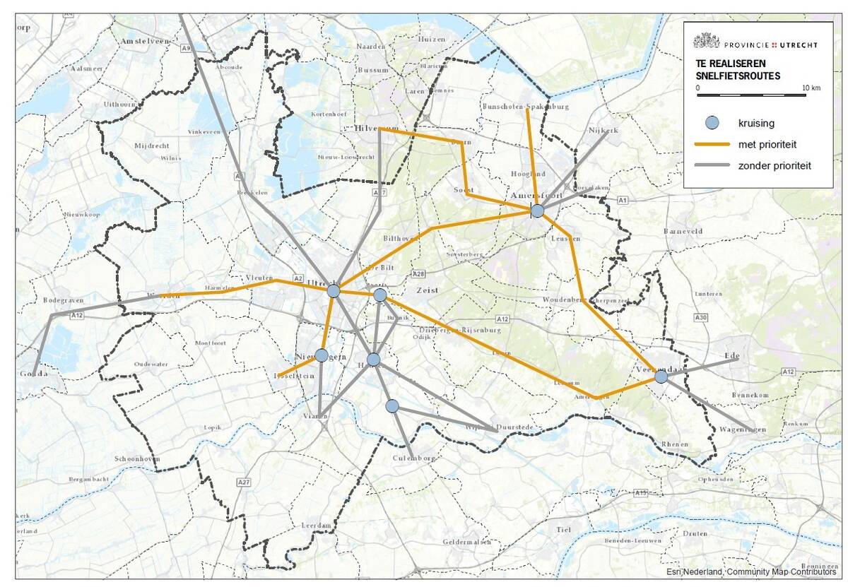 Ga naar de kaart Doorfietsroutes in de provincie Utrecht.