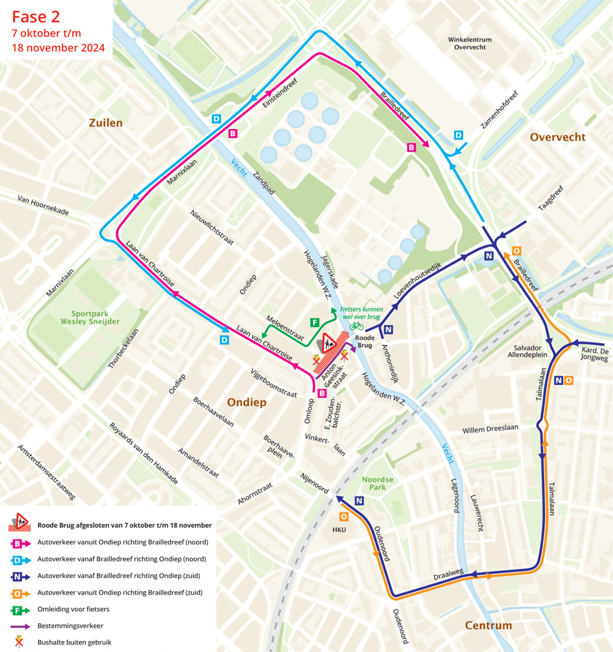 Klik om te vergroten, overzichtskaart Ondiep fase 2