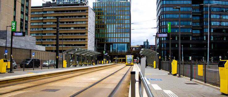 foto van tramhalte jaarbeursplein