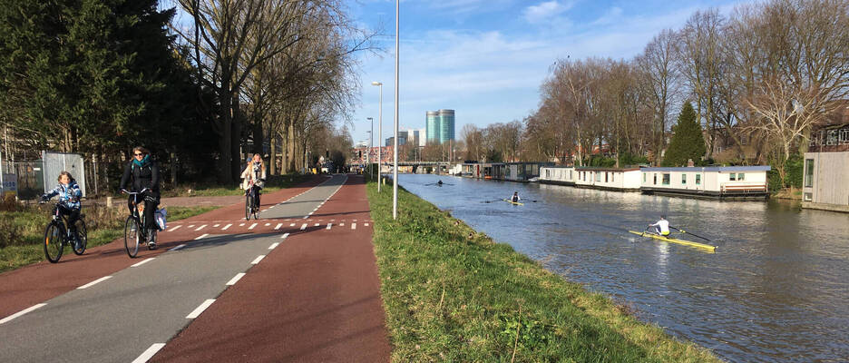 Foto van de bestaande situatie van het Merwedekanaal