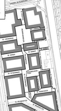 klik en vergroot kaart met straatnamen, straten onder de kaart opgesomd